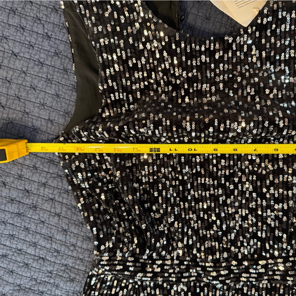 Sezane Black and Silver Sequin Jumpsuit NWT - Picture 7 of 9
